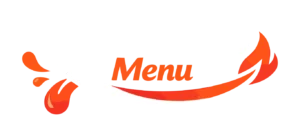 Cookout Menu logo with bold white and orange typography, flame swoosh elements, and a modern fast-food brand design on a black background.