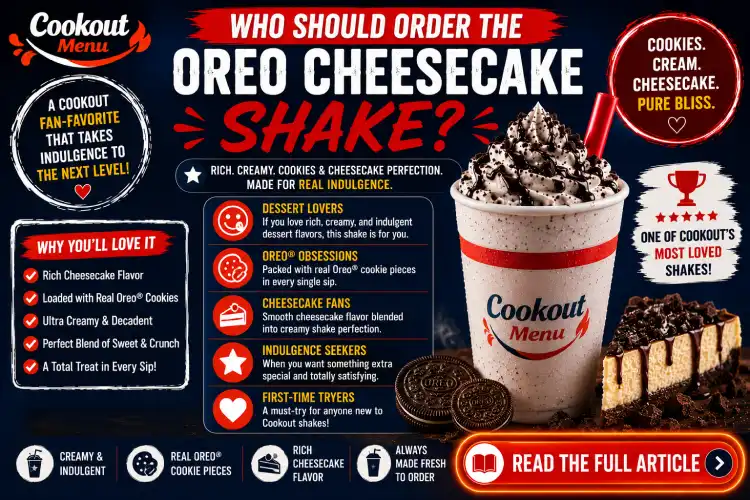 Banana Pudding vs Oreo Cheesecake Shake guide showing why the Oreo Cheesecake Shake is the ideal choice for cookies and cheesecake lovers.