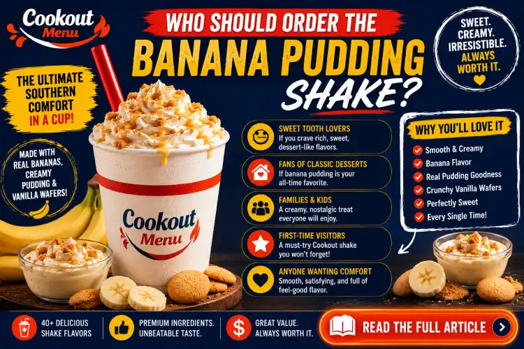 Banana Pudding vs Oreo Cheesecake Shake guide explaining why the Banana Pudding Shake is perfect for fans of classic Southern desserts.