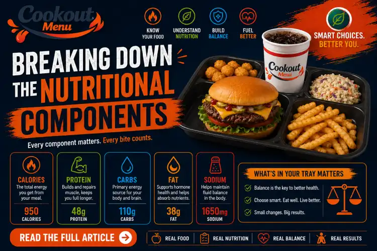 Is the Cookout Tray Healthy? Detailed breakdown of Cookout Tray nutritional components including calories, protein, carbs, fat, and sodium.