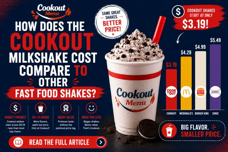 Cookout Milkshake Cost comparison with other fast food milkshakes, highlighting value, portion size, and pricing differences.