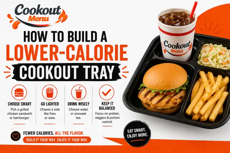 Cookout Tray Calories guide explaining how to build a lower-calorie Cookout tray with smarter food and drink choices.