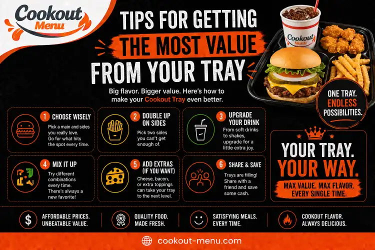 Cookout Tray Price value tips showing how to maximize savings and get the most from your Cookout tray meal.