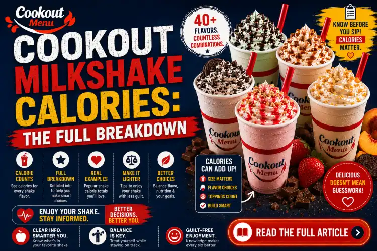 Cookout Milkshake calorie guide comparing nutrition facts, serving sizes, and popular shake flavors to help you choose wisely.