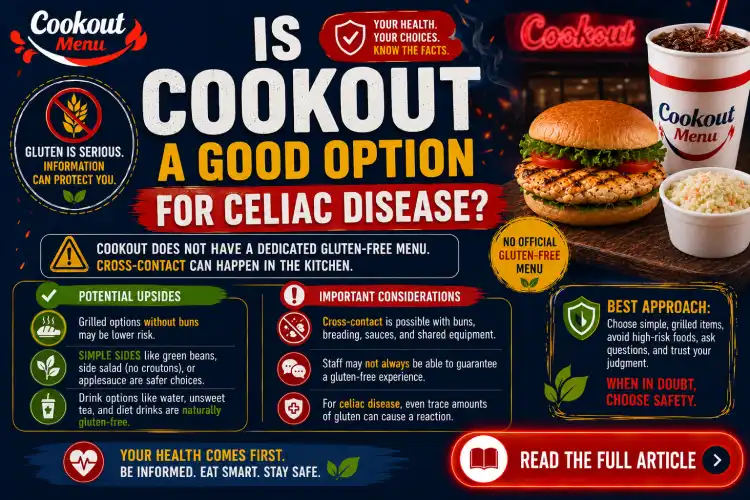 Is Cookout gluten free article discussing whether Cookout is a suitable choice for people with celiac disease and gluten sensitivity.