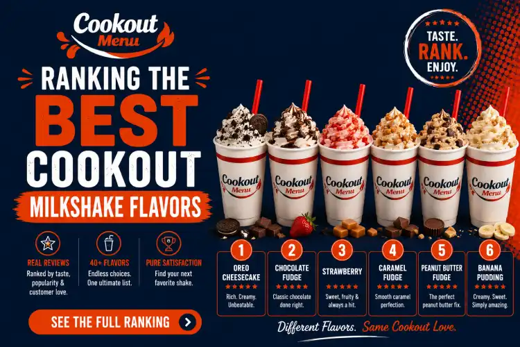 Best Cookout Milkshake Flavor ranking featuring the top-rated Cookout shakes based on flavor, popularity, and customer favorites.