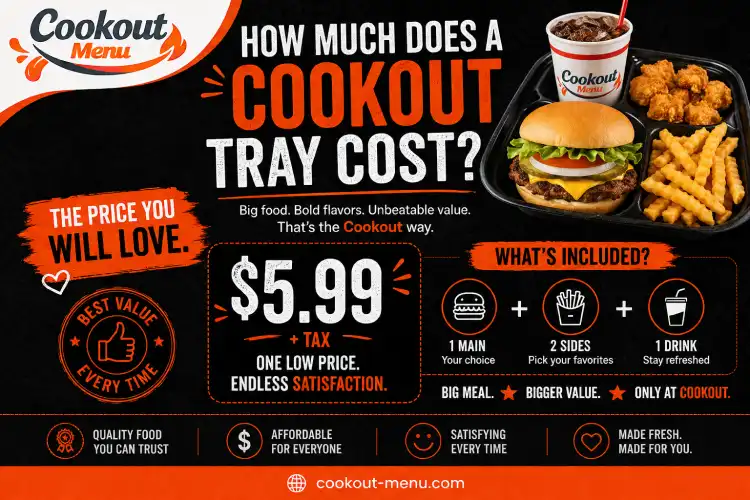 Popular Cookout Tray Combos menu ideas with affordable meal combinations and signature Cookout favorites.