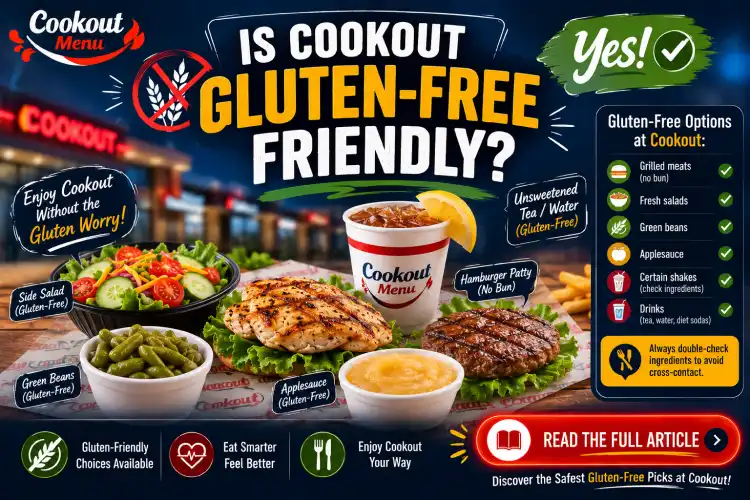 Is Cookout gluten free guide explaining gluten-free options, cross-contact risks, and safer menu choices for sensitive diners.