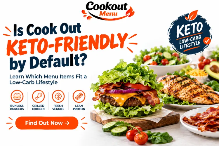 Cookout Keto Options guide explaining whether Cook Out is keto-friendly by default with low-carb choices, ingredient considerations, and smart ordering tips.