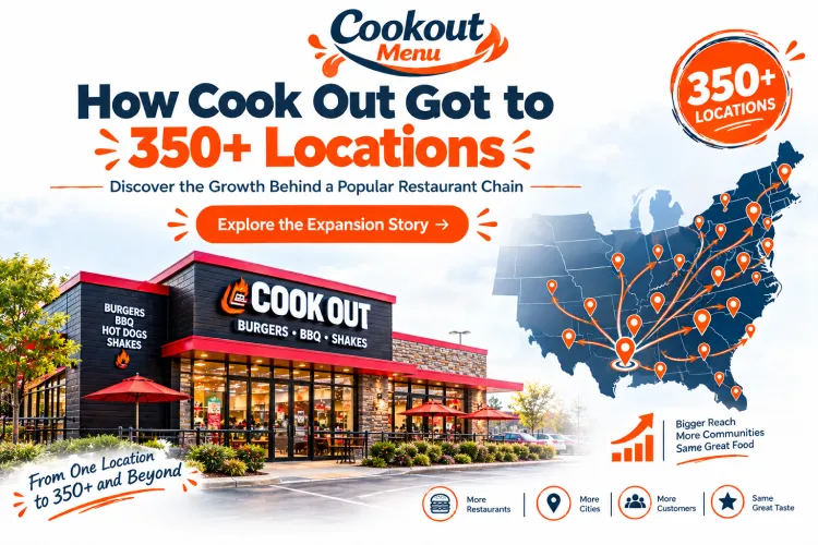 How Many Cookout Locations explained through Cook Out growth history, expansion journey, and the rise from a regional restaurant to 350+ locations.